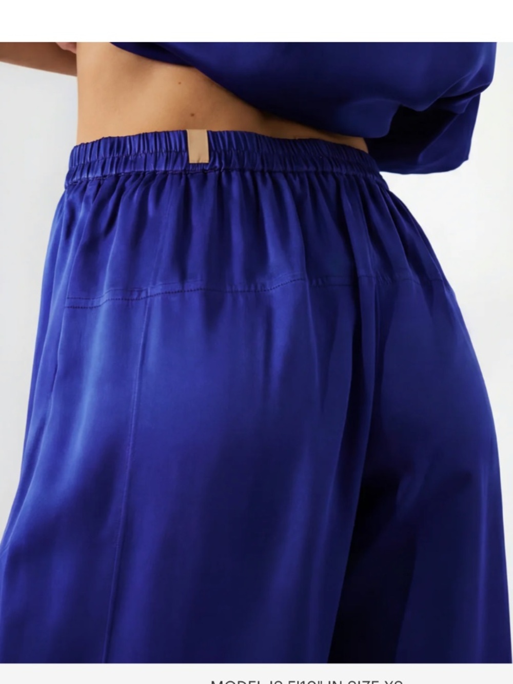 LUNYA BNWT Washable Silk Tee Pant Set in Cobalt Dream Size XL - Picture 4 of 7